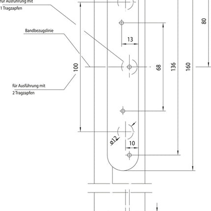 Simonswerk contract hinge VARIANT VX 7939 ( 3000700118 ) stainless steel matt brushed 160 kg rebated doors
