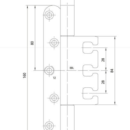 Simonswerk contract hinge VARIANT VX 7939 ( 3000700118 ) stainless steel matt brushed 160 kg rebated doors