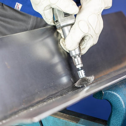 PFERD Brosse pinceau PBU INOX ( 8000432614 ) Ø 15 mm Épaisseur de fil 0,2 mm 18000 min-¹