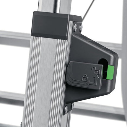 Hailo stepladder D100 Topline ( 9000463145 ) Aluminium steps 2 x 4 - 2 x 6 telescopic