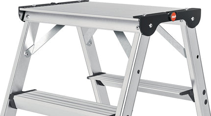 Hailo stepladder D100 Topline ( 9000463145 ) Aluminium steps 2 x 4 - 2 x 6 telescopic