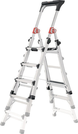 Hailo stepladder 100 Topline ( 9000463140 ) Steps 3-5 anodised aluminium telescopic