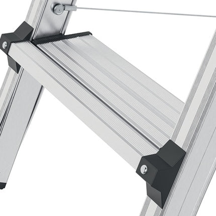 Hailo stepladder 100 Topline ( 9000463140 ) Steps 3-5 anodised aluminium telescopic