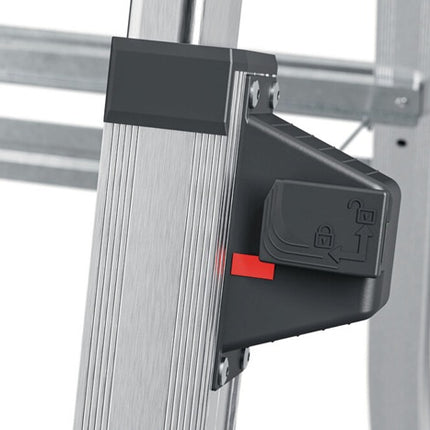 Hailo stepladder 100 Topline ( 9000463140 ) Steps 3-5 anodised aluminium telescopic