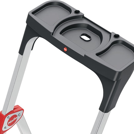 Hailo stepladder 100 Topline ( 9000463140 ) Steps 3-5 anodised aluminium telescopic