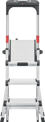 Hailo stepladder 100 Topline ( 9000463140 ) Steps 3-5 anodised aluminium telescopic