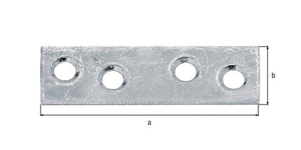 GAH Alberts flat connectors (8001552194) Length 50 mm Width 14 mm Thickness 1.75 mm Number of holes 4