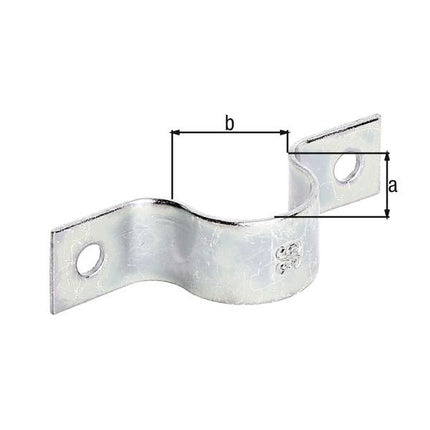 GAH Alberts pipe clamp ( 8001566017 ) L109xL25xH36mmacciaio per tubi 31.8 mm 1 1/4"