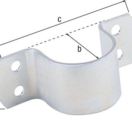 GAH Alberts pipe clamp ( 8001716667 ) L119xL40xH44mmacciaio per tubi 44.5 mm 1 3/4"