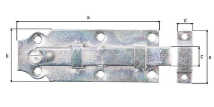 GAH Alberts Türriegel ( 8003585400 ) Länge 120 mm Breite 44 mm gerade