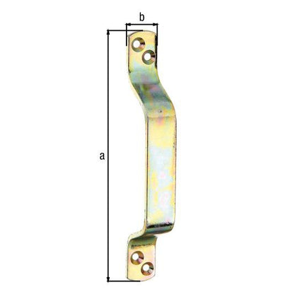 GAH Maniglia per cancello Alberts ( 8002897886 ) Lunghezza 170 mm Larghezza 20 mm Numero di fori 4