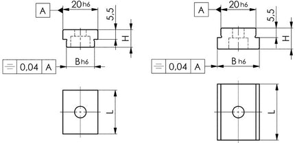 Dado per scanalatura AMF n. 6322A ( 4000833237 ) Dimensione nominale della scanalatura 18 / 20 mm
