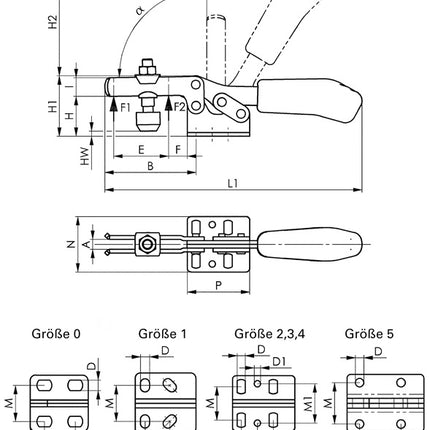 Abrazadera horizontal AMF nº 6830 ( 4000833508 ) tamaño 2