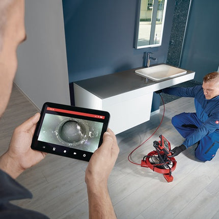 Cámara de inspección Rothenberger ROCAM mini HD-Module 25/22 HD - Set AMP ( 8002983667 ) Cabezal de cámara Ø 25 mm 18 V 0 - 110 mm