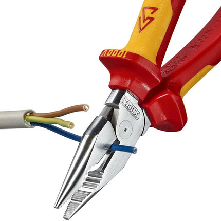 Alicates combinados de punta de aguja Knipex ( 8002875246 ) longitud 185 mm cromado VDE