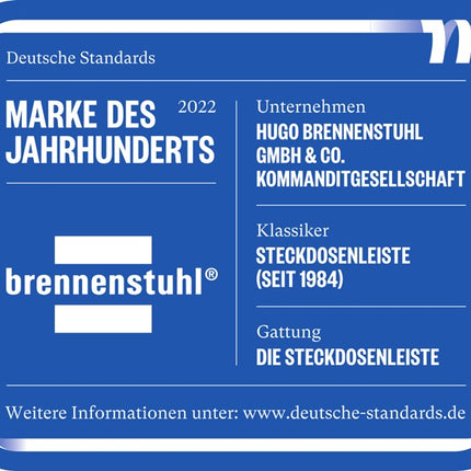 Brennenstuhl socket strip Premium-Protect-Line ( 8001484633 ) 16 A 230 V black/silver 3 m PVC 1.5 mm²