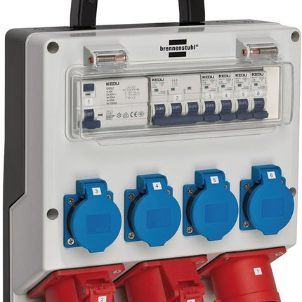 Distribuidor mural de plástico Brennenstuhl ( 4000873992 ) CEE-32 A, 5 polos