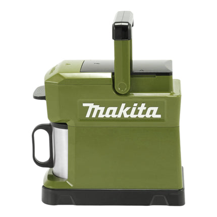Caffettiera a batteria Makita DCM 501 SFO 12 V max / 18 V Olive - Outdoor Adventure Edition + 1x batteria ricaricabile 3,0 Ah + caricatore