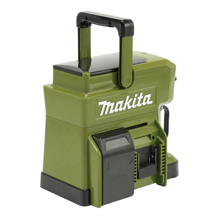 Caffettiera a batteria Makita DCM 501 SFO 12 V max / 18 V Olive - Outdoor Adventure Edition + 1x batteria ricaricabile 3,0 Ah + caricatore
