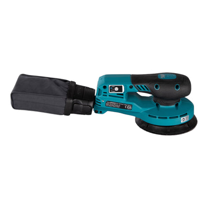 Makita BO 003 CGM201 Lijadora rotorbital sin cable 40 V máx. 125 mm 3,0 mm carrera Sin escobillas + 2x batería 4,0 Ah + cargador