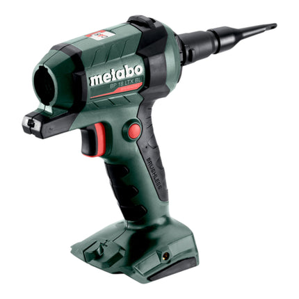 Pistola di soffiaggio a batteria Metabo BP 18 LTX BL 18 V brushless + 1x batteria LiHD 5,5 Ah + caricabatterie