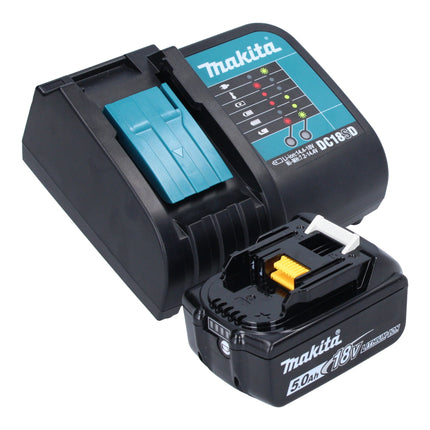 Taladro de percusión sin cable Makita DHP 487 ST1KO 18 V 40 Nm sin escobillas serie Outdoor Adventure + 1x batería recargable 5,0 Ah + cargador + maletín