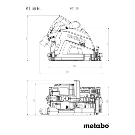 Metabo KT 66 BL plunge-cut circular saw 1200 watts 165 mm + metaBOX ( 601166500 )
