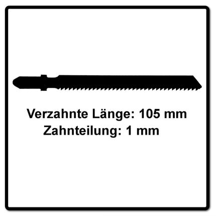 Festool HS 105/1 BI/5 Metal Steel / Lame de scie sauteuse en acier x 5 pièces ( 204272 ) Forme de base ondulée en bimétal HS