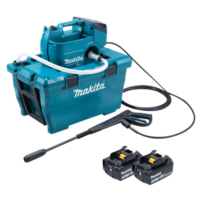 Makita DHW 080 F2K Akku Hochdruckreiniger 36 V 2x 18 V 80 bar 380 l h Brushless 2x Akku 3 0 Ah ohne Ladegeraet 0 - toolbrothers