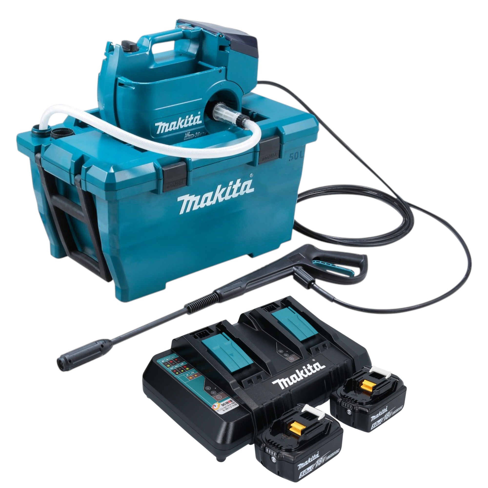 Makita DHW 080 PT2K Cordless high pressure cleaner 36 V 2x 18 V