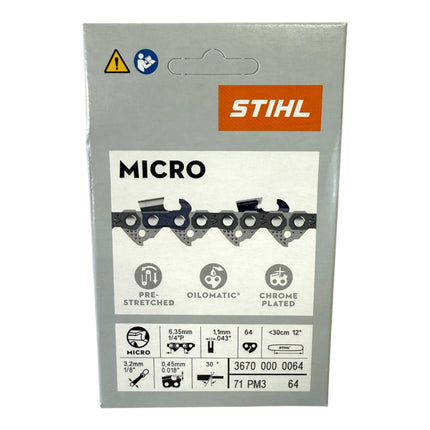 Stihl 1 4 Picco Micro 3 PM3 Saegekette 30 cm 1 4 P 1 1 mm 64 TG 36700000064  3 - toolbrothers