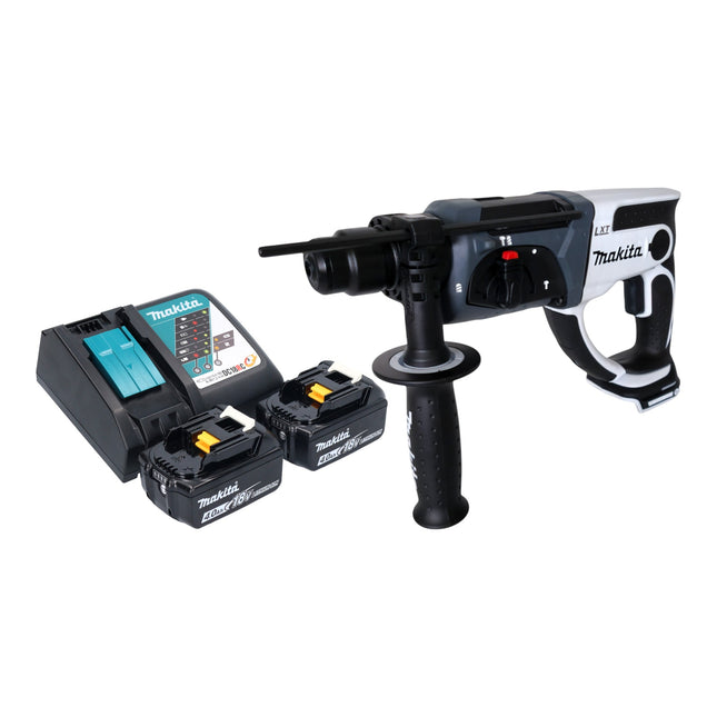 Makita DHR 202 RMW Akku Bohrhammer 18 V 20 mm 2 0 J weiss 2x Akku 4 0 Ah Ladegeraet 0 - toolbrothers