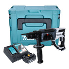 Makita DHR 202 RF1JW Akku Bohrhammer 18 V 20 mm 2 0 J weiss 1x Akku 3 0 Ah Ladegeraet Makpac 0 - toolbrothers