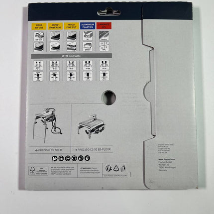 Festool Feinzahn Kreissaegeblatt HW 190 x 2 4 mm xFF W48 190 mm 48 Zaehne FastFix 492050 Leicht Gebraucht 2 - toolbrothers