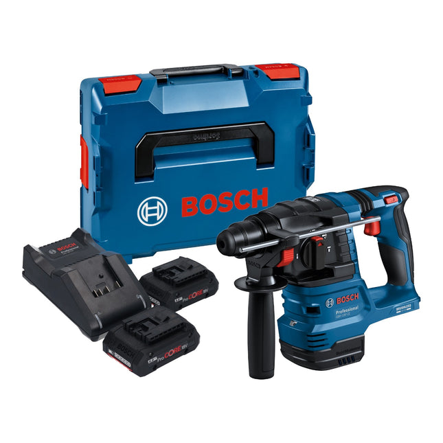 Bosch GBH 18V 22 Professional Akku Bohrhammer 18 V 1 9 J SDS Plus Brushless 2x ProCORE Akku 4 0 Ah Ladegeraet L Boxx 0 - toolbrothers