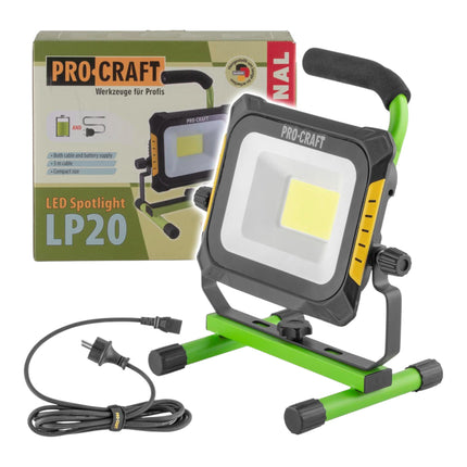 Procraft LP20 Akku LED Strahler 20 V IP 20 Solo ohne Akku ohne Ladegeraet 1 - toolbrothers