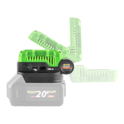 Procraft LL20bb Akku LED Strahler 20 V 500 lm 2x Akku 4 0 Ah Ladegeraet 4 - toolbrothers