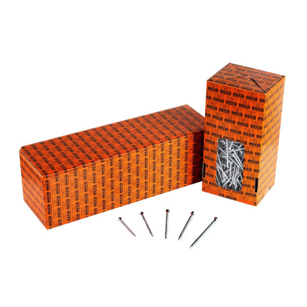 HECO UNIX-top Dielenschraube 4,0 x 70 mm 1500 Stk. Torx T-15 Linsensenkkopf Vollgewinde verzinkt A2K ( 3x 46504 ) - Toolbrothers