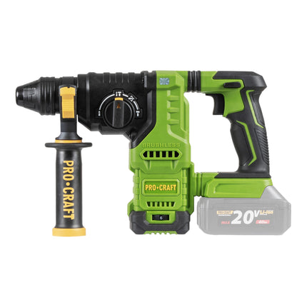 Procraft PHA30 bb c Akku Bohrhammer 20 V 2 8 J SDS plus Brushless 1x Akku 2 0 Ah Koffer ohne Ladegeraet 2 - toolbrothers