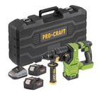 Procraft PHA30 bb c Akku Bohrhammer 20 V 2 8 J SDS plus Brushless 2x Akku 4 0 Ah Ladegeraet Koffer 0 - toolbrothers