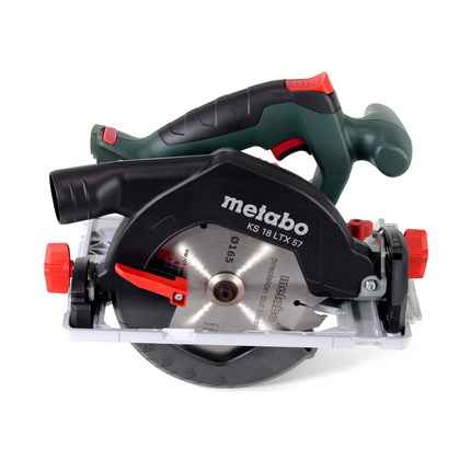 Metabo KS 18 LTX 57 Cordless circular saw 18 V 165 x 20 mm + 2x battery 5.2 Ah + charger + Metaloc ( 601857700 )