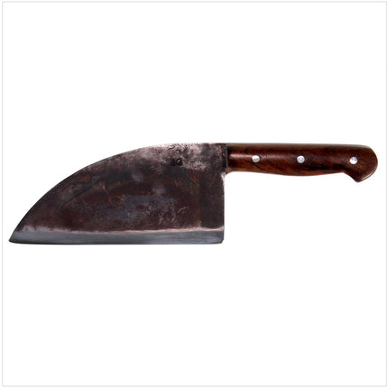 Serra Grande ''Cutelo Carbono'' coltello da cucina tradizionale brasiliano forgiato a mano con lama da 20,3 cm + fodero in vera pelle