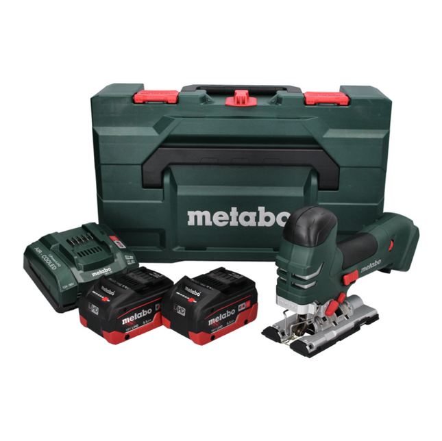 Metabo STA 18 LTX 140 Cordless Jigsaw 18 V + 2x Batteries 5.5 Ah + Charger + MetaBOX Case