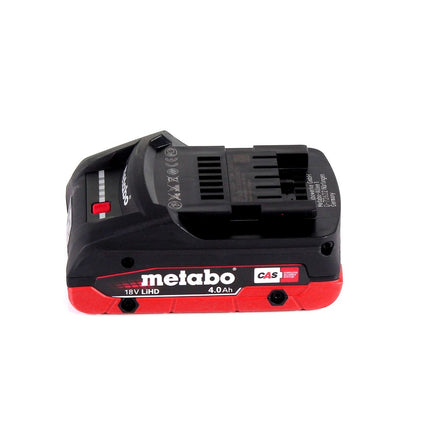 Tijeras de hojalata para batería Metabo SCV 18 LTX BL 1.6 18 V sin escobillas + 1x batería LiHD 4,0 Ah + MetaLoc - sin cargador