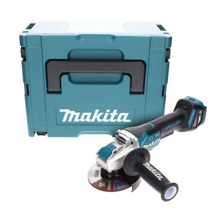 Makita DGA 519 ZJ Smerigliatrice angolare a batteria 18 V 125 mm Brushless X-Lock Solo + Makpac - senza batteria, senza caricabatterie