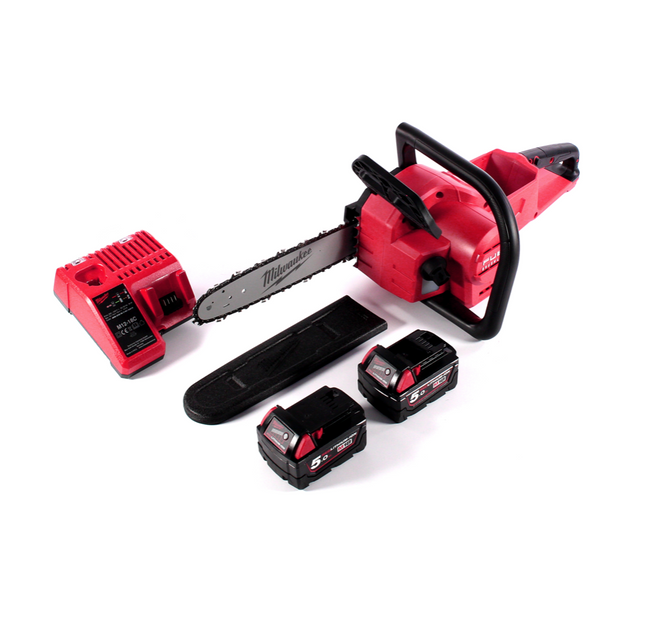 Milwaukee M18 FCHSC-502C akumulatorowa pilarka łańcuchowa 18 V 30 cm bezszczotkowa + 2x akumulator 5,0 Ah + ładowarka