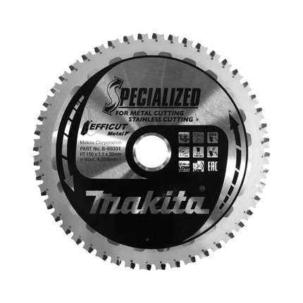 Makita MCCS15048E Sega circolare SPECIALIZED EFFICUT 150 x 20 x 1,1 mm ( B-69331 ) - 48 denti, per metallo