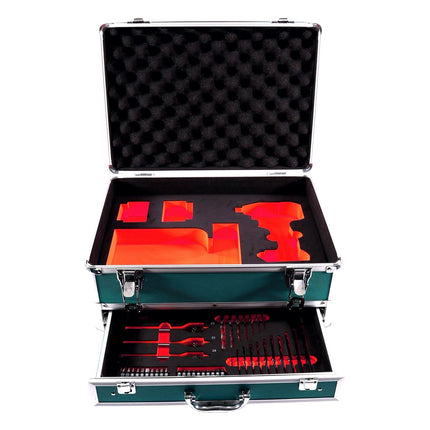 Llave de impacto a batería Makita DTD 152 SMTX 18 V 165 Nm + 2x baterías 4,0 Ah + cargador + juego de brocas de 70 piezas + maletín de aluminio TX