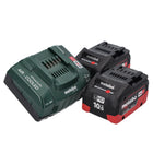 Metabo 18 V basic set 2x batería 10,0 Ah LIHD + cargador ASC 145 sistema CAS