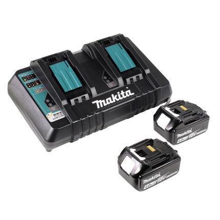 Cortacésped sin cable Makita DLM 432 PM2 36 V (2x 18 V) 43 cm sin escobillas + 2x Baterías 4.0 Ah + Cargador Dual